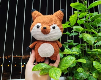 Little the fox crochet, Fox stuffed, Cute fox crochet, Gift for birthday, Gift for Christmas