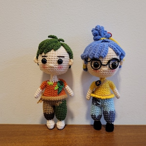 Crochet Couple Dolls: &quot;It Takes Two&quot; Game Fan Gift