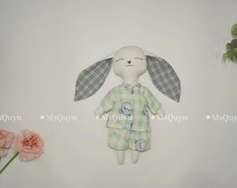 Doll For Girls, Baby shower gift, Christmas gift, Handmade Bunny Doll, Clothes Doll, Fabric Doll, Combo Bunny Doll And Removable Outfits