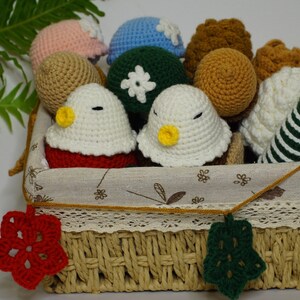 Crochet Christmas decoration, Christmas bird, Christmas mushroom, Christmas pine cones, Christmas acorn, Christmas star, Christmas tree