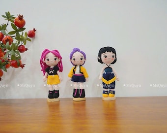 Crochet kpop doll, Doll for girl, Anime doll crochet, Handmade Crochet K‑pop r Dolls  | Amigurumi Collectible | Safe Yarn | Smoke‑Free Home