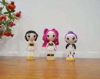 Handmade Crochet K‑pop  Dolls  | Amigurumi Collectible | Safe Yarn | Smoke‑Free Home
