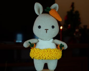 Crochet Bunny Plush: Handmade Cotton Amigurumi Rabbit