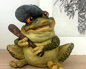 4" Baseball Frog - Hand Painted - Animal Figurine Statue Decoration Room/Home Decor New Home Gifts