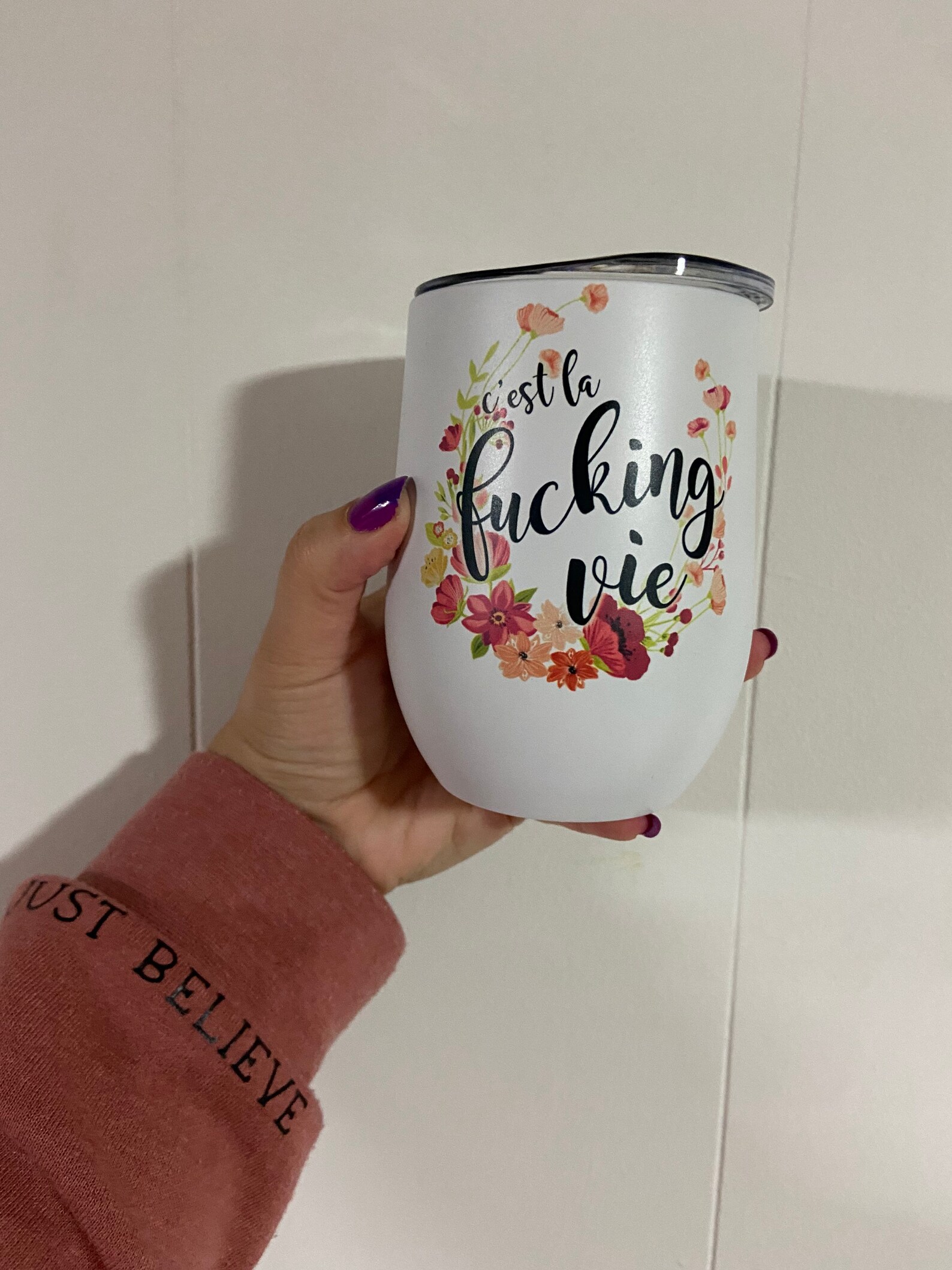 Wine Glass c'est la vie Sublimation Design Gift Etsy