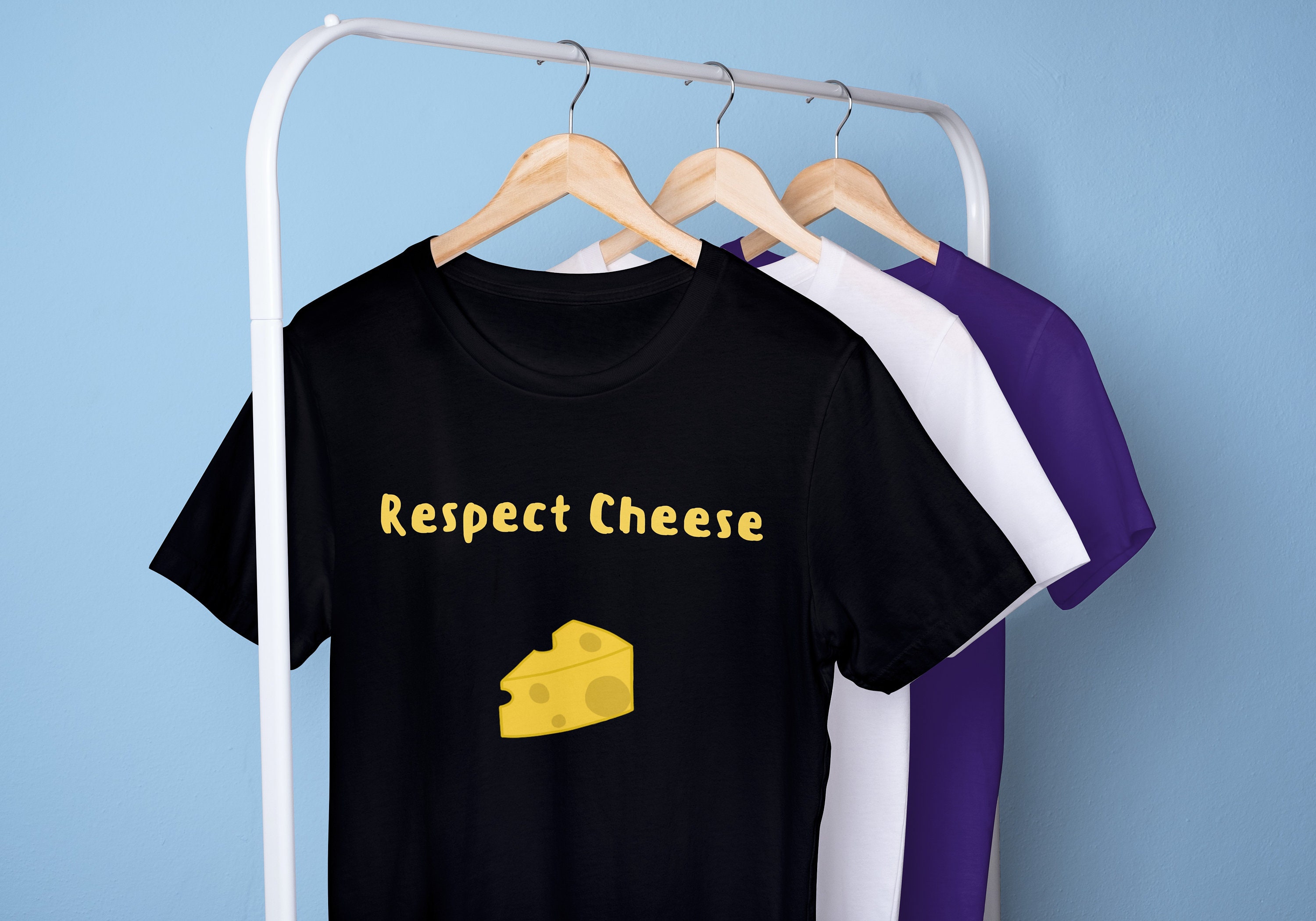 Respect Cheese TShirt For Cheese Lovers / Cheese TShirt / Etsy