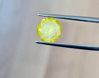 DGC Certified 3.5CT Round Brilliant Cut Fancy Yellow Loose Diamond Conflict Free Earth Mined