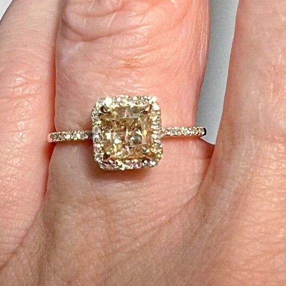 Certified DGC 14K Yellow Gold Earth Mined 1.01CT Radiant Fancy Etsy