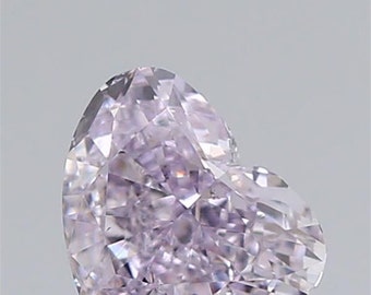 Natural 1.00CT Heart Light Purple Pink SI2 Loose Diamond/ Engagement Ring/ 100% eye clean