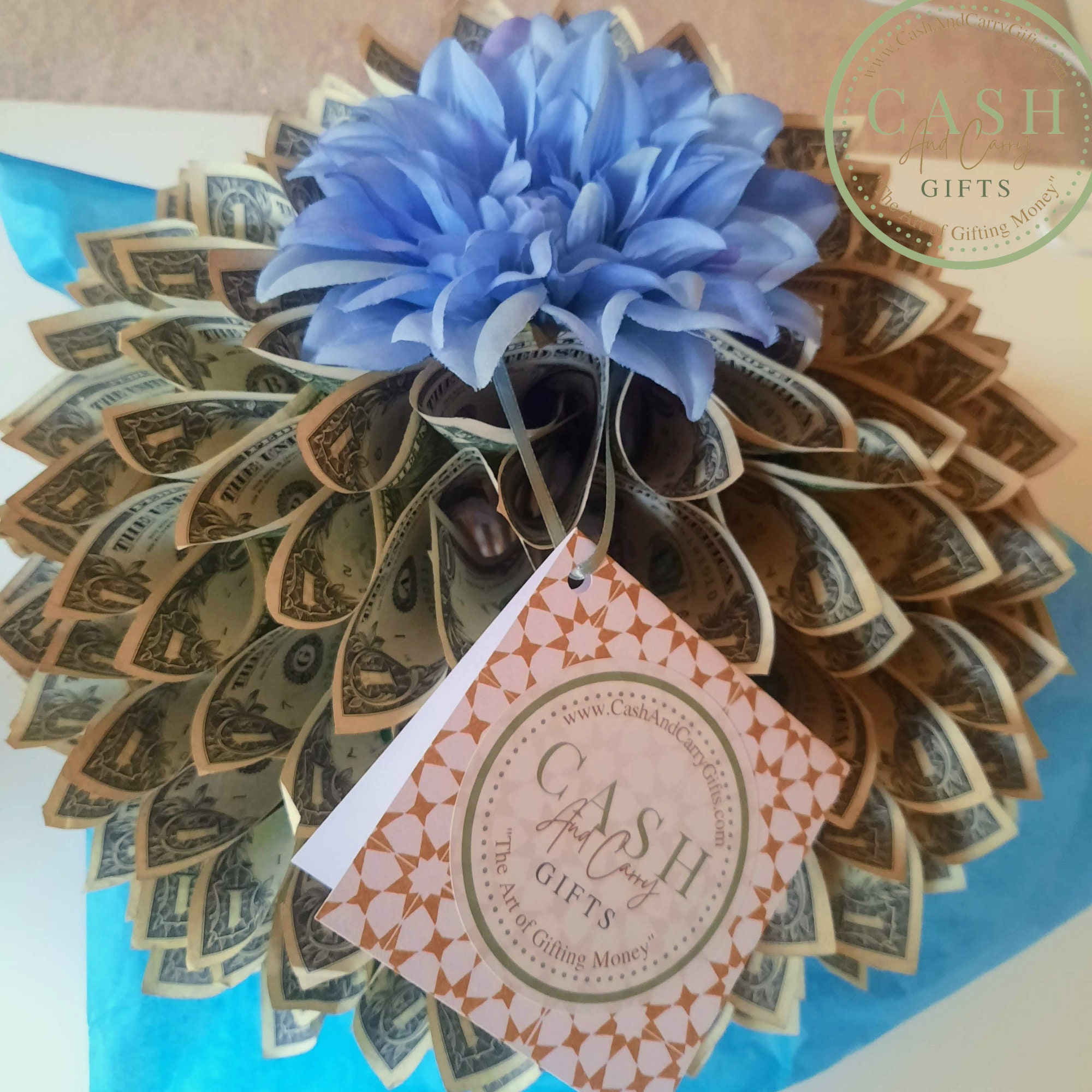 Real Money Bouquet Cash Flower Centerpiece for Birthday Gift | Etsy