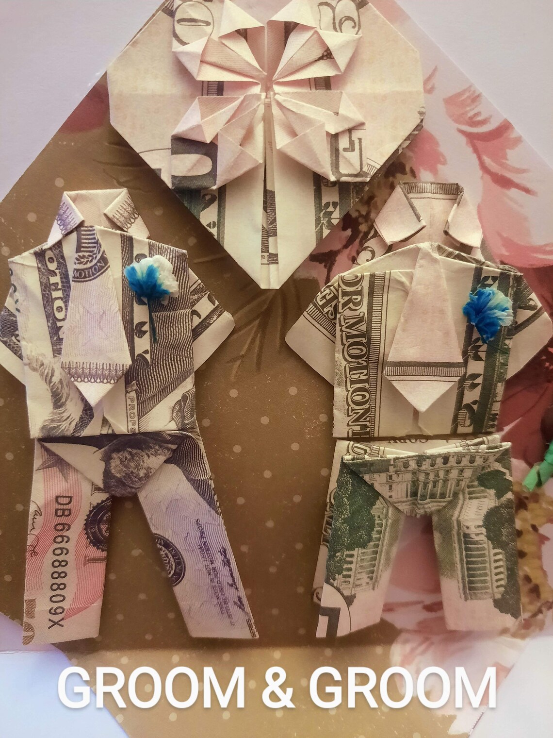Real Money Origami Bride & Groom Wedding Gift and Card All In Etsy