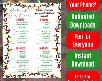 Christmas Themed What's On Your Phone? - Red, Orange, Yellow, and Green Lights