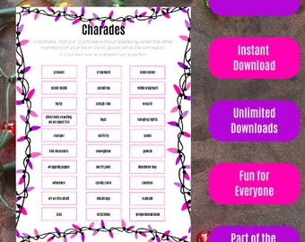 Weihnachtliche Charades - Pink und Lila Lichter