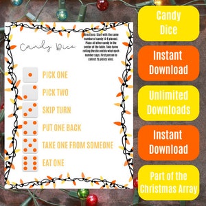 Weihnachtliche Candy Würfel - Orange und Gelbe Lichter