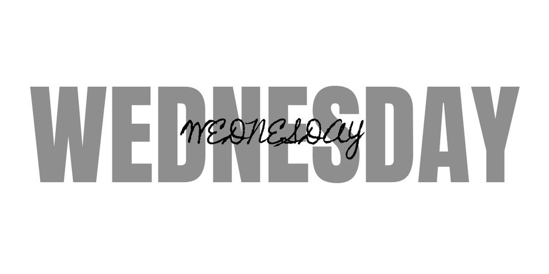 Wednesday Word Sticker Wednesday Digital Sticker - Etsy
