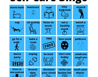 Bingo self-care (azzurro)