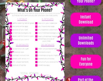 Weihnachtliches Thema Was ist auf Ihrem Telefon? - Rosa und Lila Lichter