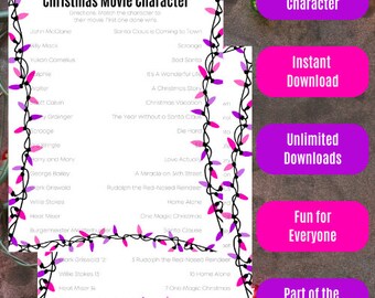 Christmas Themeed Christmas Movie Charakter - Rosa und Lila Lichter