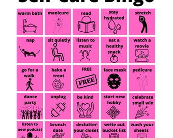 Self-Care Bingo - Pink