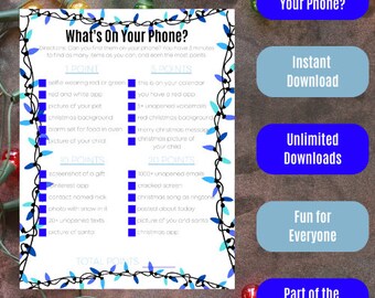 Weihnachtliches Thema Was ist auf Ihrem Telefon? - Blaue Lichter
