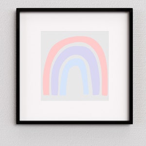 Fun, Colorful Rainbow Digital Download Art (Pink, Purple, Blue) - Digital Wall Art Decor - Kid&#39;s Room, Game Room, Bedroom, Dorm, Play Room