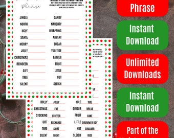 Christmas Themed Finish the Phrase (with answers) - Polka Dots