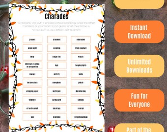 Weihnachts-Charades - Orange und Gelbe Lichter