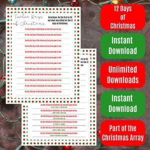Christmas Themed Twelve Days of Christmas (with answers) - Polka Dots
