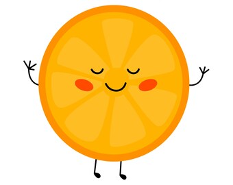 Orangefarbene Wandkunst