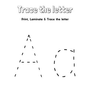 Trace the Letter, Capital and Lowercase