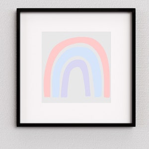 Fun, Colorful Rainbow Digital Download Art (Pink, Blue, Purple) - Digital Wall Art Decor - Kid&#39;s Room, Game Room, Bedroom, Dorm, Play Room