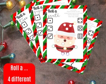 Rotolo a tema natalizio A ... (4 divertenti disegni a tema natalizio) (Ufficio, Scuola, Casa, Quartiere) - Strisce rosse e verdi