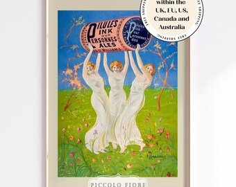 PRINTED AND SHIPPED Vintage Pink Pills for Pale People Art Poster, Eclectic Wall Art, French Pink Pills Advertisement Art Print | P692