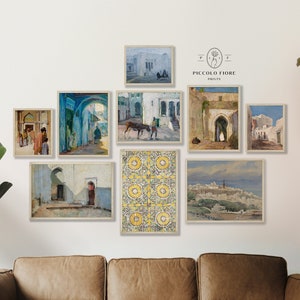 ensemble mural de galerie marocaine vintage | 9 Impressions | TÉLÉCHARGEMENT NUMÉRIQUE instantané | S9-9