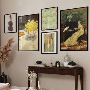 Vintage Music Room Gallery Wall SET | Printable Wall Art | Neutral Affordable Art Prints | 5 Prints | Instant DIGITAL DOWNLOAD | M5-1