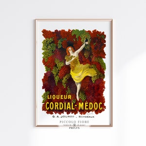 Vintage French Liquer Cordial-Médoc Advertisement Art Poster | Retro Advert Wall Art  | Vintage Kitchen Wall Art | Instant DOWNLOAD | P705