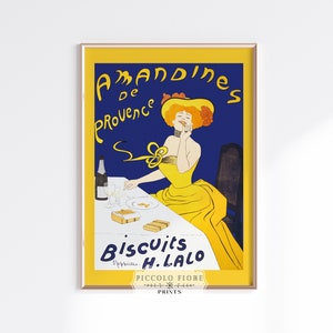 Vintage Amandines de Provence Keks Kunst Poster | Jugendstil Werbung | Leonetto Cappiello | Vintage Wandkunst | Sofort DOWNLOAD | P702