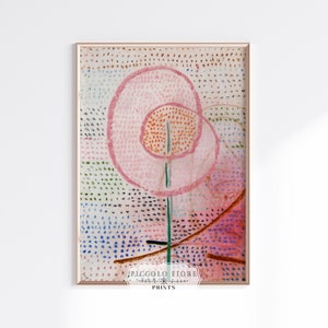 Vintage Abstract Floral Pink Watercolour | Paul Klee Blossoming Art Print | Antique Printable Wall Art | Instant DIGITAL DOWNLOAD | P166