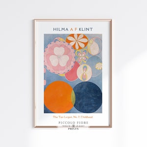 Hilma af Klint The Ten Largest | No. 2, Childhood | Vintage Blue Abstract Art Poster | Eclectic Wall Art Print | Instant DOWNLOAD | P576