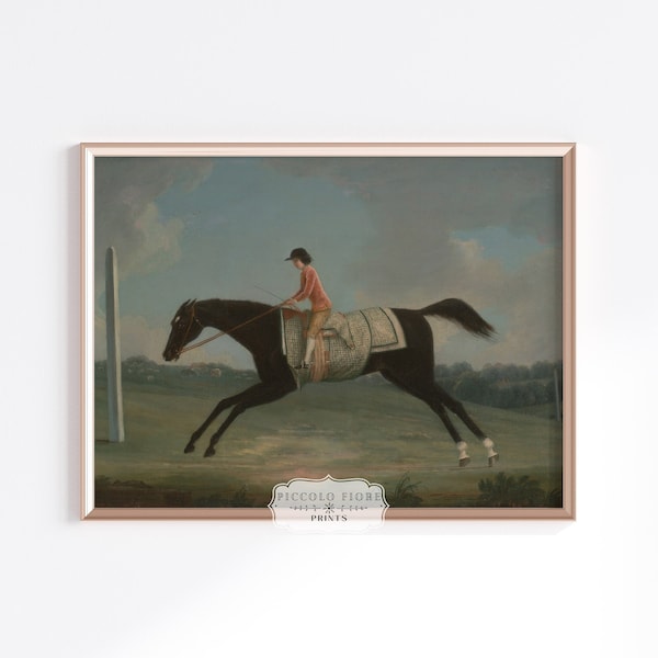 vintage Cheval Peinture à l’huile Courses de chevaux Équitation Art Print Horse Lover Cadeau Présent Imprimable vintage Wall Art TÉLÉCHARGEMENT NUMÉRIQUE P781