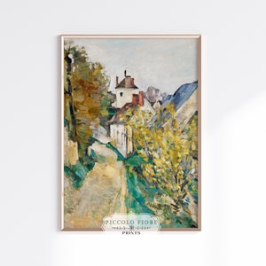 Vintage Country Road Farmhouse/Countryside Oil Painting Art Print | Paul Cézanne | 1800s | Instant DIGITAL DOWNLOAD | P358