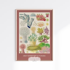 Vintage Korallen Print | Great Barrier Reef Australien Kunstdruck | Küsten Wandkunst | Strand Haus Dekor | Badezimmer Kunst | DIGITALER DOWNLOAD | P502