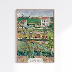 Vintage Rainy Landscape Countryside/ Farmhouse Art Print | Pierre Bonnard | 1900s | Instant DIGITAL DOWNLOAD | P70