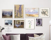 Vintage Gallery Wall SET Lilac Art Prints Eclectic Wall Art Antique Affordable Printable Art 8 Prints DIGITAL DOWNLOAD S8-3