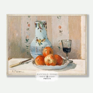 カミーユ・ピサロ「リンゴと水差しのある静物画」1872年キャンバス