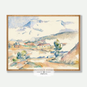 Vintage Montagne Sainte-Victoire, from near Gardanne Country Art Print | 1800s | Paul Cézanne | Instant DIGITAL DOWNLOAD | P94