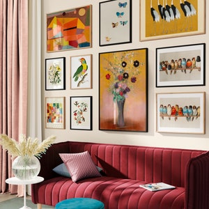 Vintage Eclectic Gallery Wall SET Mustard Wall Art Prints Bright Printable Wall Art Antique Affordable Art 10 Prints DIGITAL DOWNLOAD M10-9