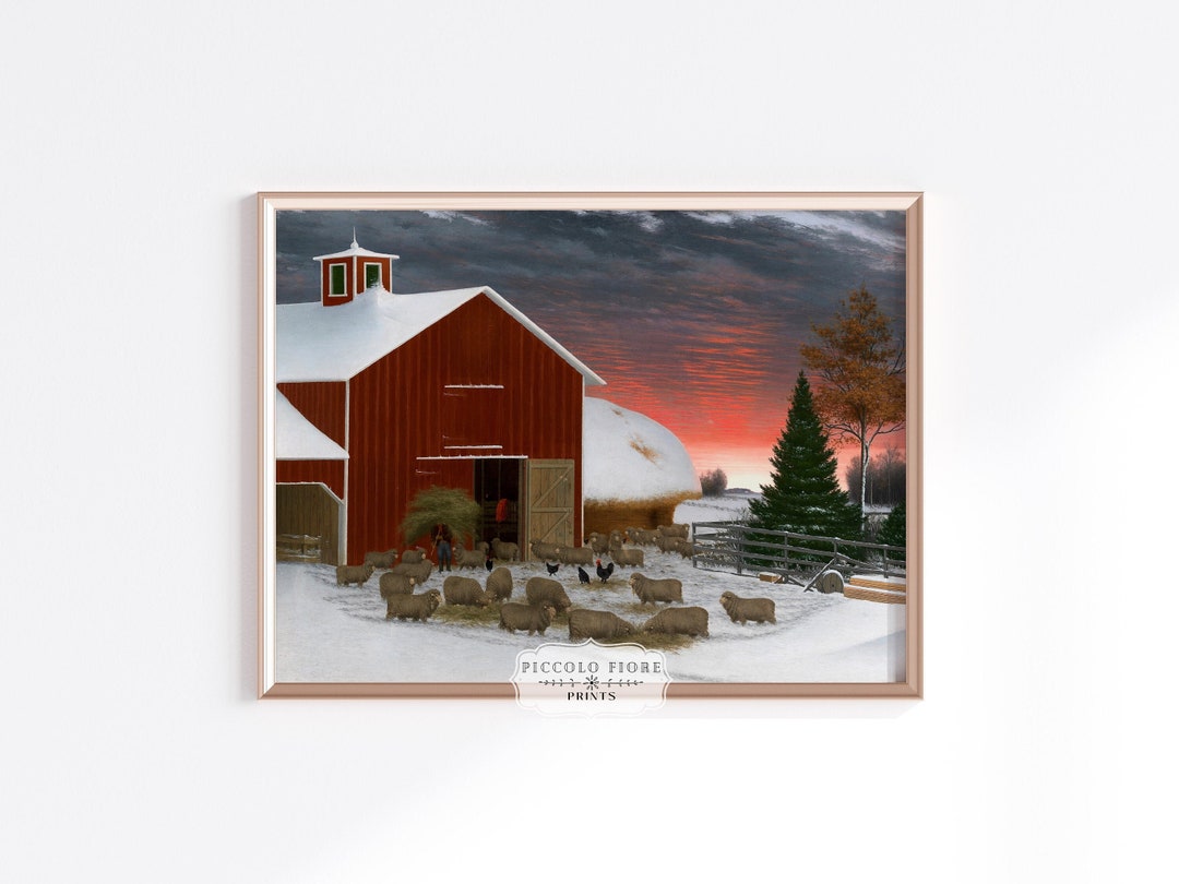 Vintage Barnyard im Winter Verschneites Bauernhaus / Land Ölgemälde  Kunstdruck | um 1800 | Sofortiger DIGITALER DOWNLOAD | P240 - Etsy  Österreich, image size:1080x810