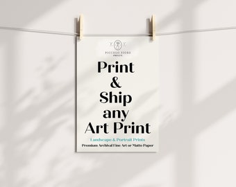 PRINTED AND SHIPPED Physical Art Print, Choose Any Print From Shop, Premium Matte or Fine Art Museum Grade Paper, Vintage Wall Art