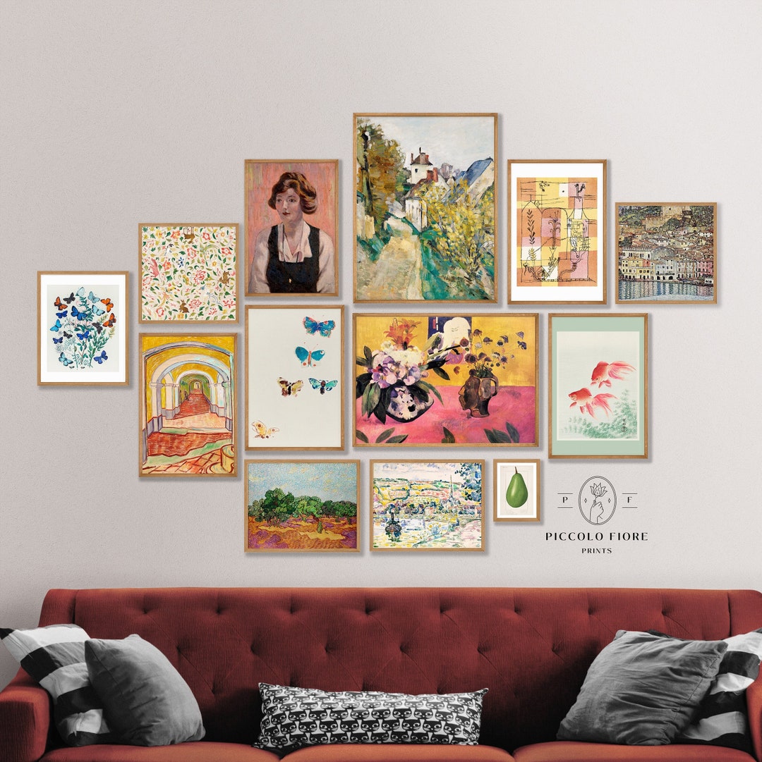Vintage Gallery Wall Set | Eclectic Gallery Wall Art Prints ...